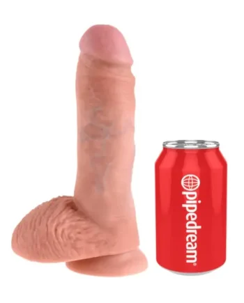 King Cock - Realistic Suction Cup Dildo with Balls | 8 inches