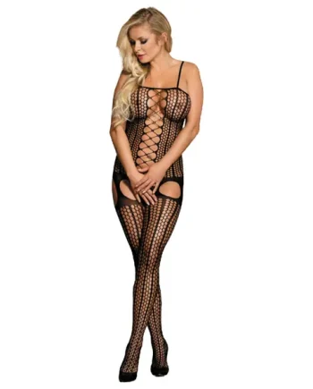 Queen Lingerie Crotchless Sheer Bodystocking