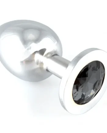 Heavy Metal Butt Plug With Black Crystal