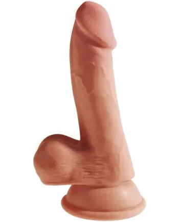 King Cock Plus 3D Triple Density Dildo with Balls 17cm