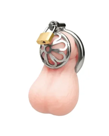 Blue Line Stainless Steel Turtle Head Chastity Cage