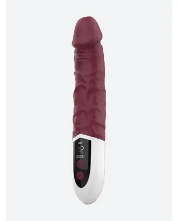 Burgundy Dildo Vibrator with 12 Vibration Modes
