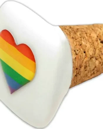 Pride LGBT Flag Square Ceramic Cork Stopper