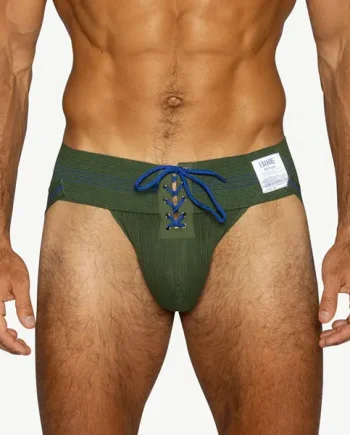 BIKE Vintage Lace-Up Jockstrap Olive