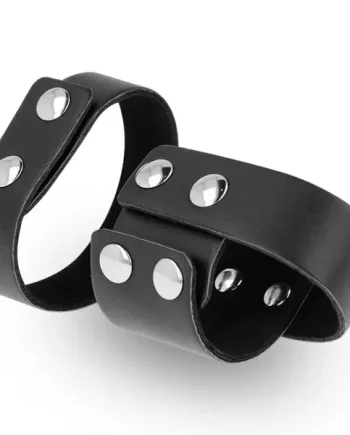 Ohmama Fetish Chastity Leather Strap with Steel Detail