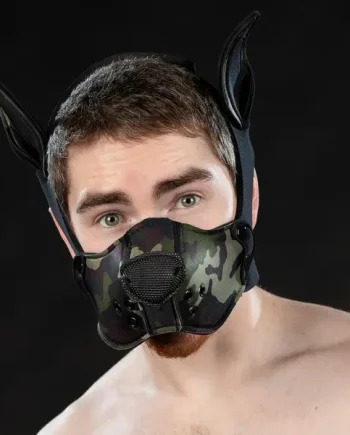 Mr S Leather Neoprene K9 Ears Camo