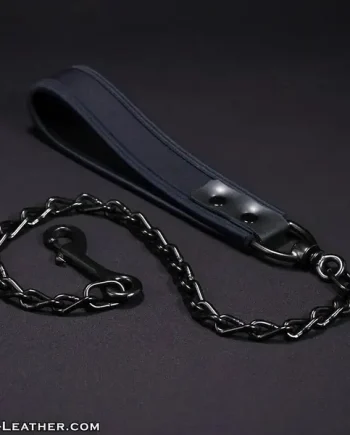 Mr S Leather Neoprene Puppy Leash Black