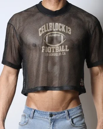 Cellblock 13 Field Goal Football Mesh T-Shirt Black