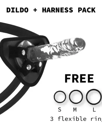 X Ray Clear Realistic Strap-On Dildo and Harness