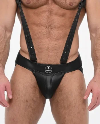 Spartas Army Neo Full Access Jockstrap Black