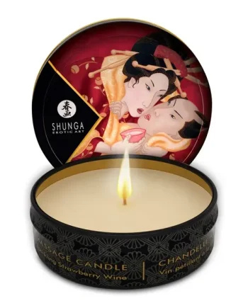 Shunga Mini Candlelight Massage Candles 30ml Romance / Sparkling Strawberry Wine