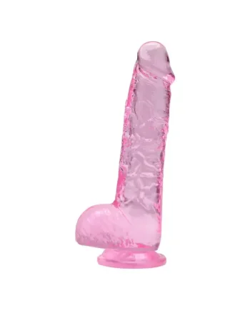 Loving Joy 7 Inch Dildo with Balls Pink