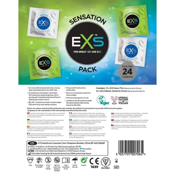 EXS Sensation Pack Condoms (24 Pack)