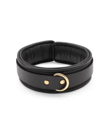 Coco de Mer Black Leather Collar