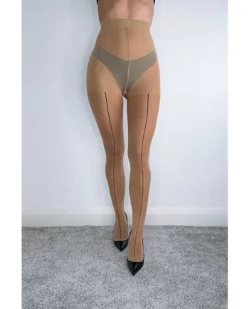 Tan 30 Denier Front Seam Tights
