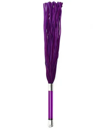 Purple Suede Flogger With Glass Handle And Crystal
