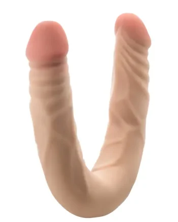 Dr Skin Posable Double Dong 14 Inch Light