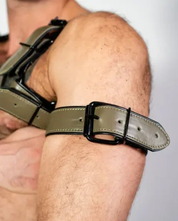 ruff GEAR Bold Leather Bicep Strap Army