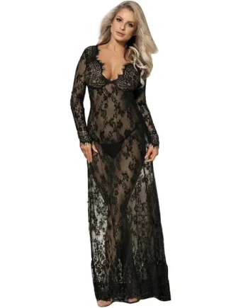 Subblime Long Sleeve Long Lace Dress