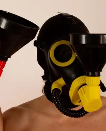 XTRM Soaker Premium Rubber Piss Mask Black Yellow
