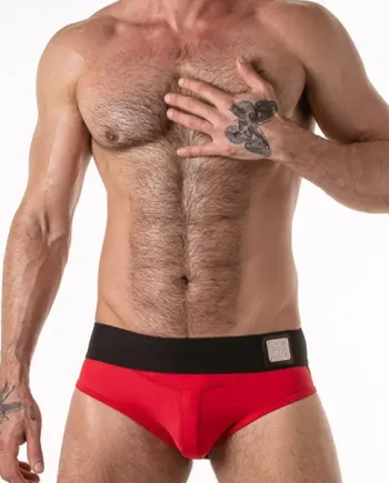 Locker Gear Wide Waistband Jock Brief Red