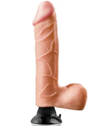 Real Feel Deluxe Realistic Vibrating Dildo with Suction Cup – 27 cm
