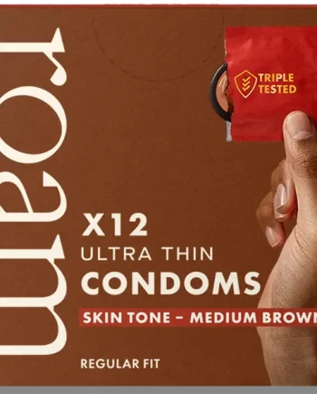 Roam Ultra Thin Condoms Skin Tone Medium Brown