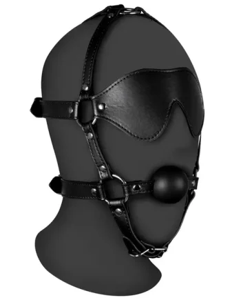 Ouch Xtreme Blindfolded Harness With Solid Ball Gag