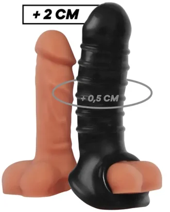 VirilXL V15 Textured Penis Extension Sheath with Strap