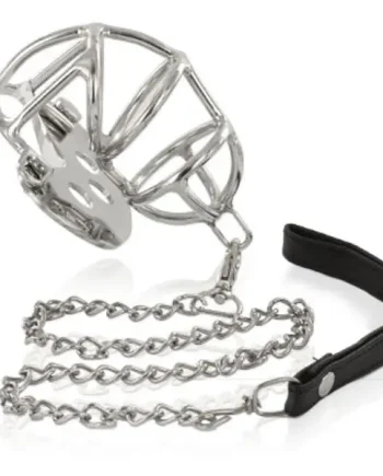 Metal Hard Stainless Steel Chastity Ring with Metal Strap